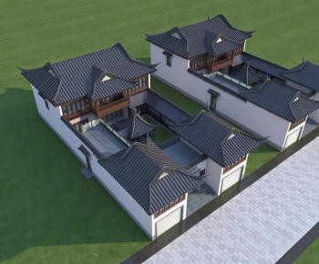 Chinese Style Ancient Architectural Buildings-ID:223977099
