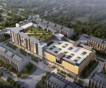 New Chinese Style Architectural Bird's-eye View Planning-ID:495651015
