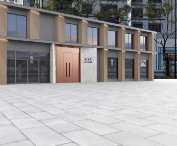 Modern Appearance Of Commercial Building-ID:718127977