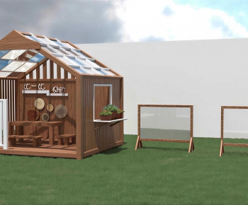 Modern Outdoor Space In Kindergarten-ID:532829055