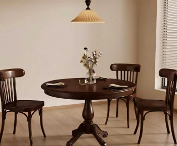 French Style Dining Table And Chairs-ID:298439031