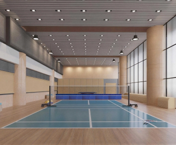 Modern Indoor Badminton Court-ID:750797991