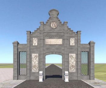 European Style Decorated Archway-ID:381376036