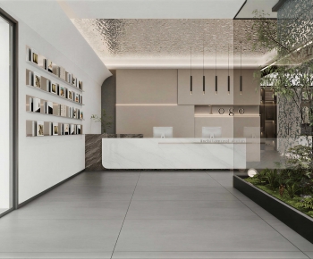 Modern Office Reception Desk-ID:989561119