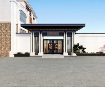 New Chinese Style Facade Element-ID:720977077