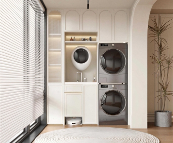 Modern Balcony Laundry Room-ID:635381942