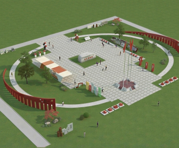 New Chinese Style Park Landscape-ID:674900058