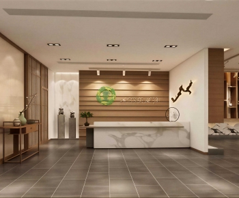 New Chinese Style Office Reception Desk-ID:744806051