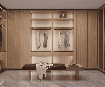 Modern Clothes Storage Area-ID:658375981