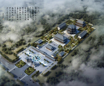 Chinese Style Architectural Bird's-eye View Planning-ID:321523909