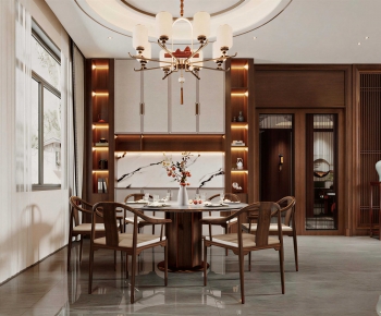 New Chinese Style Dining Room-ID:556689025
