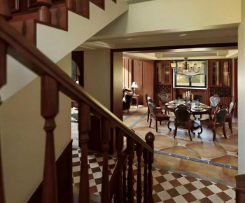 American Style Dining Room-ID:833089445