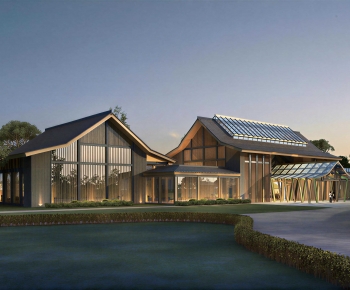 New Chinese Style Appearance Of Commercial Building-ID:102823976