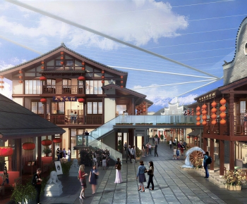 Chinese Style Commercial Street-ID:643849435