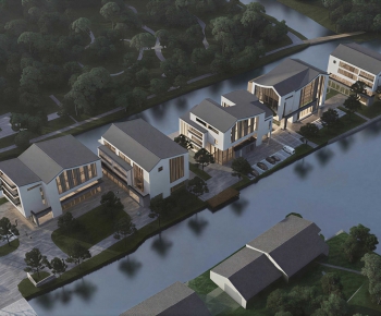 New Chinese Style Architectural Bird's-eye View Planning-ID:310484894