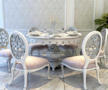 French Style Dining Table And Chairs-ID:535957106