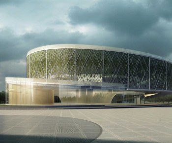 Modern Appearance Of Commercial Building-ID:611790904