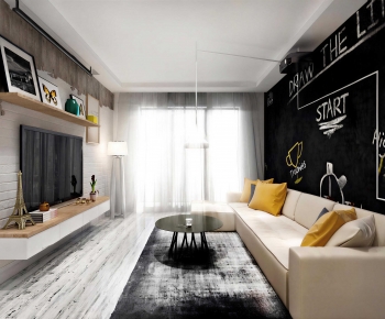 Modern A Living Room-ID:529940199