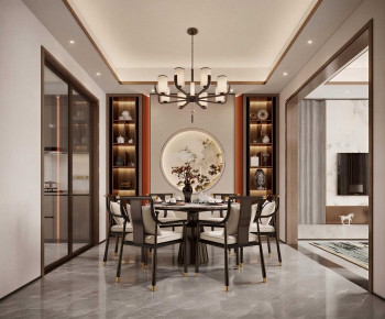 New Chinese Style Dining Room-ID:641762026