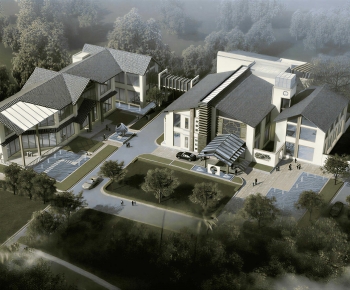 New Chinese Style Architectural Bird's-eye View Planning-ID:609436997
