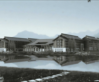New Chinese Style Appearance Of Commercial Building-ID:299355986