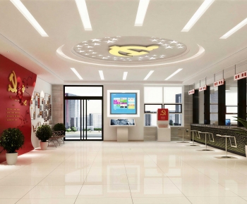 Modern Office Reception Desk-ID:689991007
