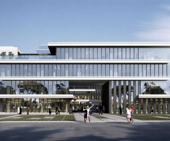 Modern Appearance Of Commercial Building-ID:878829001