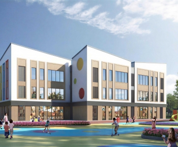 Modern School Building-ID:805330356