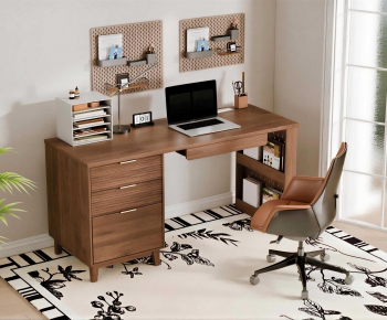 Modern Office Desk And Chair-ID:557585008
