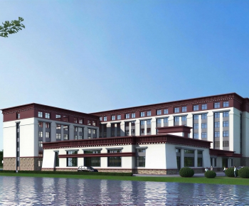 New Chinese Style Building Appearance-ID:326966054