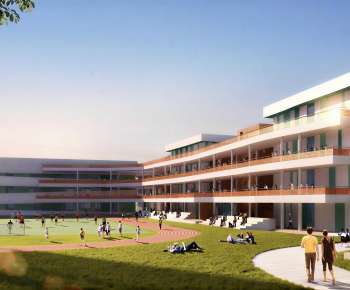 Modern School Building-ID:911427021