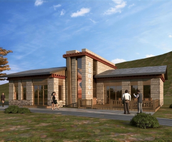 New Chinese Style Public Building-ID:916281944