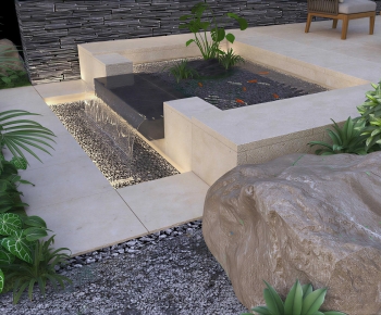 Modern Rockery Waterscape-ID:396756892