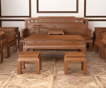 New Chinese Style Sofa Combination-ID:412673956