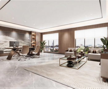 New Chinese Style Manager's Office-ID:932153946