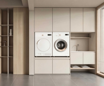 Modern Balcony Laundry Room-ID:433907039
