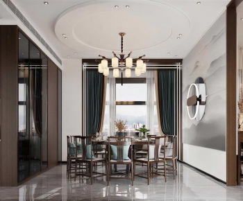 New Chinese Style Dining Room-ID:499433043