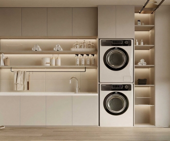Modern Laundry Cabinet-ID:734450106