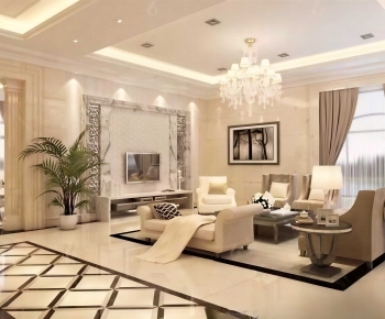 New Classical Style A Living Room-ID:896740918