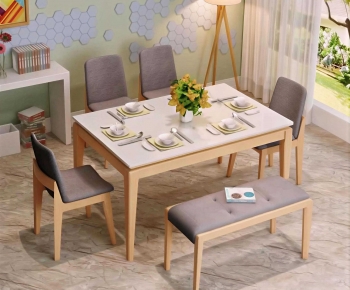 Nordic Style Dining Table And Chairs-ID:672328954
