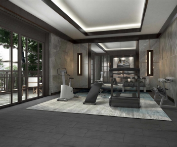 New Chinese Style Home Fitness Room-ID:935566908
