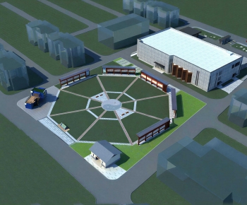 New Chinese Style Architectural Bird's-eye View Planning-ID:105850938