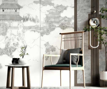 New Chinese Style Lounge Chair-ID:851648098