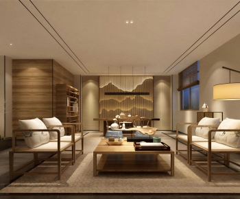 New Chinese Style A Living Room-ID:362685929