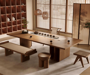 New Chinese Style Tea Tables And Chairs-ID:791414982