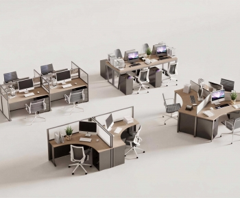 Modern Office Desk And Chair-ID:384494078
