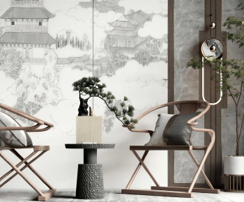 New Chinese Style Lounge Chair-ID:773255116