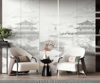 New Chinese Style Lounge Chair-ID:572583914