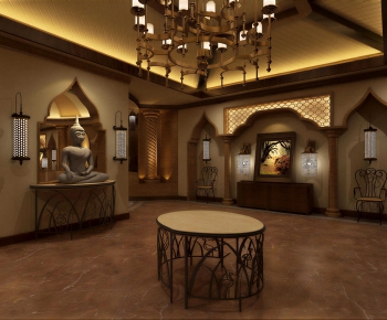 New Chinese Style A Living Room-ID:653827919