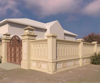 New Classical Style Courtyard/landscape-ID:265322927